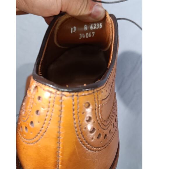 Allen Edmonds McAllister Walnut Calfskin Oxford Wingtip Brogue 13A USA Handmade - Picture 5 of 5